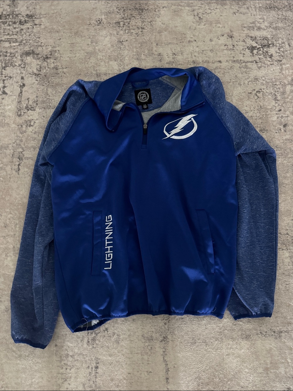 NHL Royal Blue & Heathered Blue Quarter-Zip Lightning Pullover